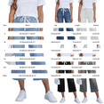 thumbnail image 4 of Capris Jeans for Women Trendy Wide Leg Capri Pants High Waisted Pull on Elastic Waist Summer Stretch Denim Jeans Women Baggy Barrel Jeans Migroa Black L, 4 of 4