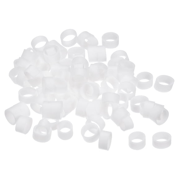 Silicone Rubber Bands Rings 200Pcs Non-slip 10mm Dia 0.7mm Thick 5mm Width for Wire Cord Cable Wrapping, Bundle