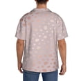 thumbnail image 3 of KLL Rose Gold Abstract Spots 1 Print Men's Shirt Short Sleeve Button Down Summer Cuba Beach Shirts- Large, 3 of 5
