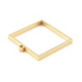 thumbnail image 2 of 10 pc Ion Plating(IP) 304 Stainless Steel Open Back Bezel Pendants Double Sided Polishing For DIY UV Resin Epoxy Resin Pressed Flower Jewelry Square Real 24K golden Plated 31x28x3mm Hole: 2mm, 2 of 2