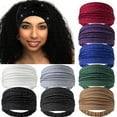 thumbnail image 3 of Women Headbands, Wide Hair Wrap, Extra Turban Bands for Lady Large Sport Workout Stretch Non-Slip Big Hair Bands, Soft Lightweight Elastic Back Comfortable Fit, 3 of 4