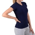 thumbnail image 2 of Playera Deportiva para Mujer Everlast Cuello V Manga Corta Talla Mediana Azul, 2 of 4