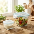 thumbnail image 6 of Pethiy Glass Food Storage Containers with Airtight Lids, 2-Pack (160ml & 750ml) - Microwave & Dishwasher Safe, BPA-Free Leak-Proof Meal Prep Jars for Picnics, Baby Food & Salads, 6 of 7