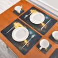 thumbnail image 3 of Wobogo Fire Fox Placemats Coasters Set of 1 Heat-resistant Non-slip Easy to Clean Square Dinner Plate Mat, 3 of 8