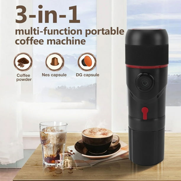 3 In 1 Portable Coffee Machine For Travel, Electric Coffee Maker With Car  Lighter Cable