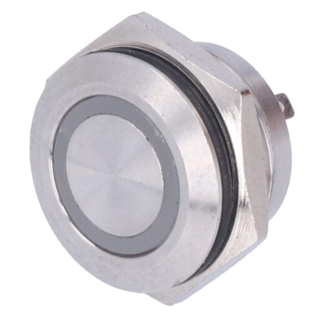 Bouton Poussoir Instantané Interrupteur Réinitialisation Automatique Ultra Fin Étanche LED 16mm pour Voitures Camions Navires