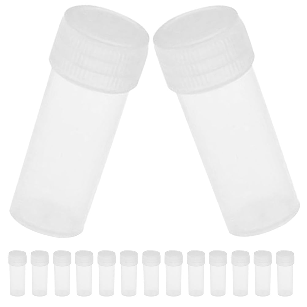CHICHUMID 100Pcs Transparent Plastic Sample Bottles with Caps for Travel Storage
