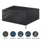 thumbnail image 2 of Sugoyi Cubierta de la MesaImpermeable a Prueba de Polvo Muebles de Patio Cubierta Protectora Sofá Mesa de Comedor para Exteriores180 * 120 * 74 Khall TJ17609-06, 2 of 6