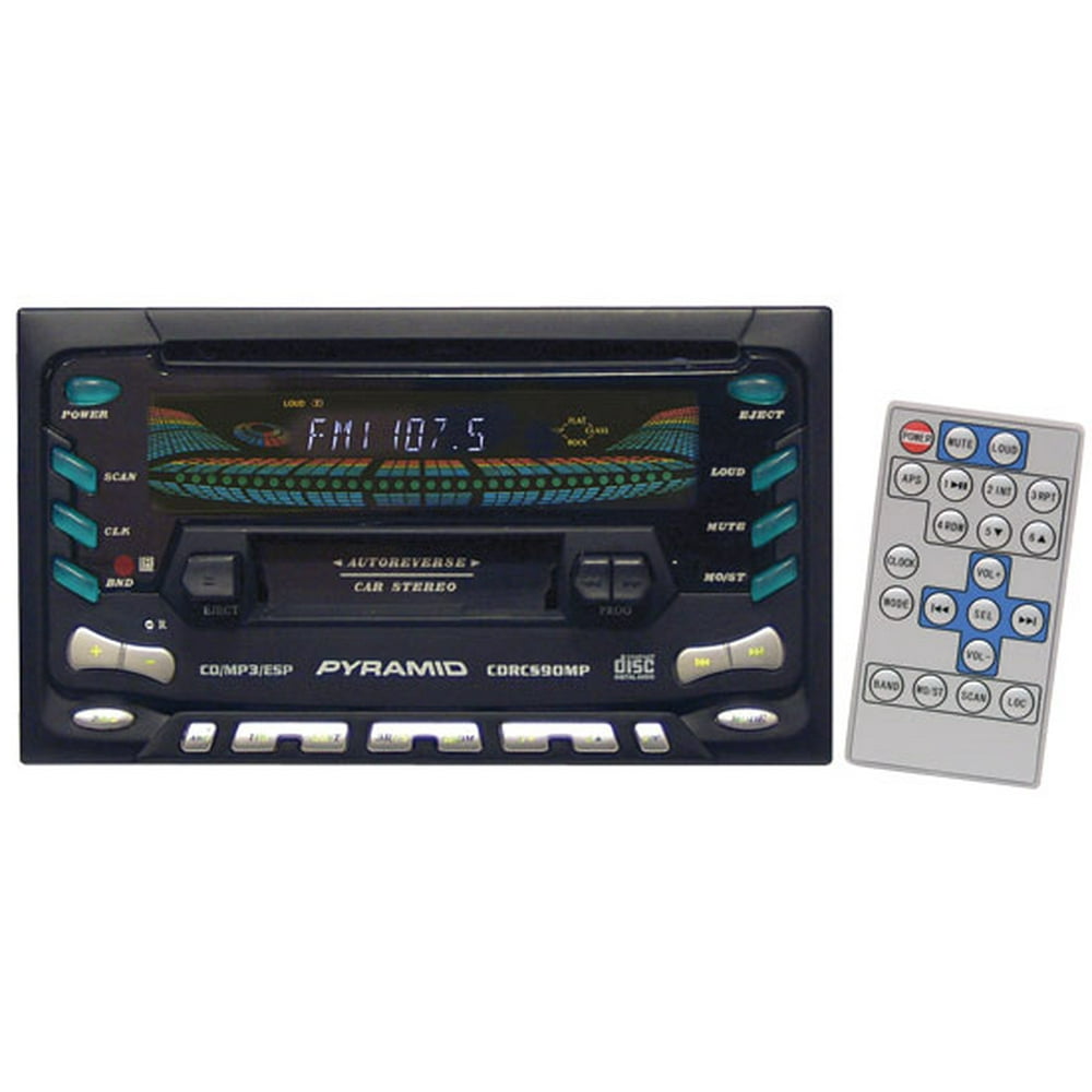 DoubleDin AM/FM CD/MP3/Cassette Player w/ESP