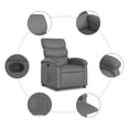 thumbnail image 5 of vidaXL Recliner Chair Grey Faux Leather, 5 of 5