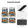 thumbnail image 4 of Honeii Spring Butterfly Flowers Print Car Foot Mat Four-Piece Set - Front & Rear Universal Car Floor Mats for SUVs, Trucks, Sedans, 4 of 7