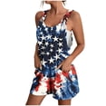 thumbnail image 2 of qelini Jumpsuit Shorts for Women Plus Size Pockets Elastic Waist Rompers Casual Suspender Printing Shorts, 2 of 7