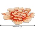 thumbnail image 2 of Floral Area Rugs Peony Flower Shape Area Rugs Non-Slip Rugs Floral Shaggy Carpet Bath Mat for Bedroom Living Room and Sofa, Orange, 3.3'x3.3', 2 of 7