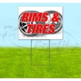 thumbnail image 1 of Rims & Tires V2 (18" X 24") Yard Sign, Includes Metal Step Stake, 1 of 6