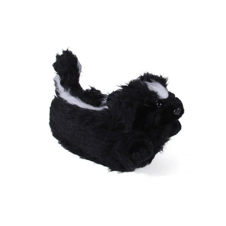 Happy Feet Mens and Womens Skunk Animal Slippers