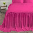 thumbnail image 6 of 4 Piece Long Ruffle Sheet Set, 20" Inch Long Ruffle On Corner Of The Flat Sheet, 24 Inch Deep Pocket, 100% Egyptian Cotton, 800 TC, Cal King Size, Solid Hot Pink, 6 of 9