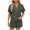 Army Green, variant on Wyongtao Women's Pajamas Short Sleeve V Neck Sleepwear Soft Button Down Loungewear 2 Piece Pjs Shorts Set,Wine XL