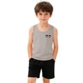 thumbnail image 2 of CYRBOKO Toddler Boys Cotton Tank Tops, Summer Crew Neck Casual Breathable Athletic Tops for Kids Gray Size 3-4 T, 2 of 5