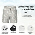 thumbnail image 3 of Yiaed Rabbit And Heart Print Mens Swim Trunks Bathing Suit Compression Liner Beach Swim Shorts Swimwear Quick Dry Zipper Pocket No-Chafing Board Short-3X-Large, 3 of 6