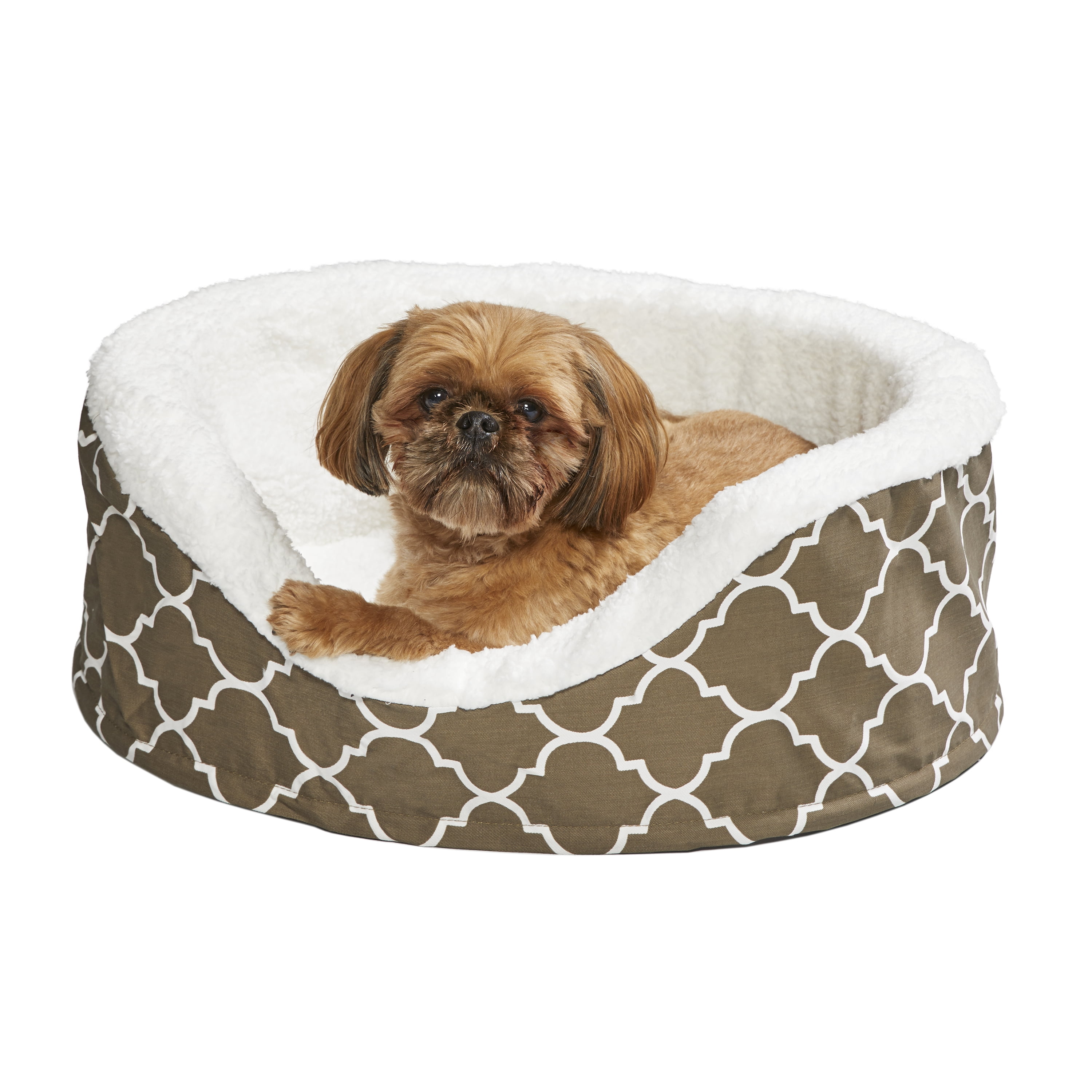 Quiet Time MidWest Orthopedic Nesting Dog Bed with Teflon, Small, Brown