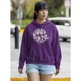 thumbnail image 2 of 70S Retro Good Times Badge Hoodie Women -Image by Shutterstock, Female 3X-Large, 2 of 4