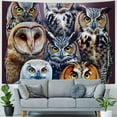 thumbnail image 4 of Orinice Owls Puzzle Tapestry Wall Hanging Unique Style Graphic Art for Living Room Bedroom Decorations 50x40inch, 4 of 6