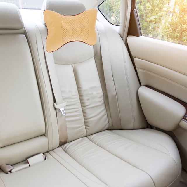 Greenadscape 2Ud Almohada Para Cuello Beige Para Auto Ergonómico Apoyo Confort Al Conducir