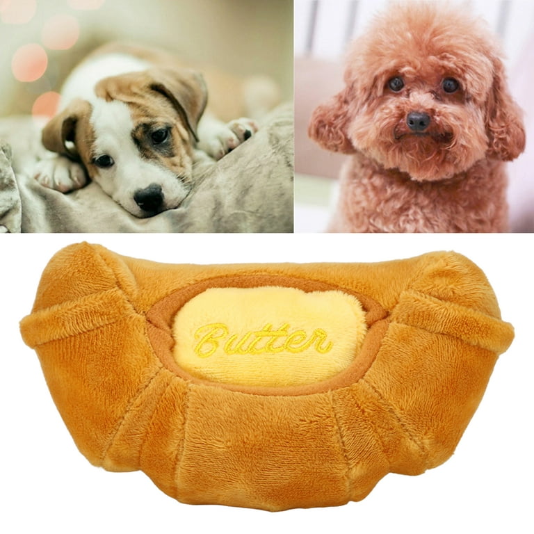 Dogs Chew Squeak Toys, Croissant Plush Dog Toys Interactive Soft Lifelike  Fine Stitching Enhancing Relationships For Kittens For Puppies 