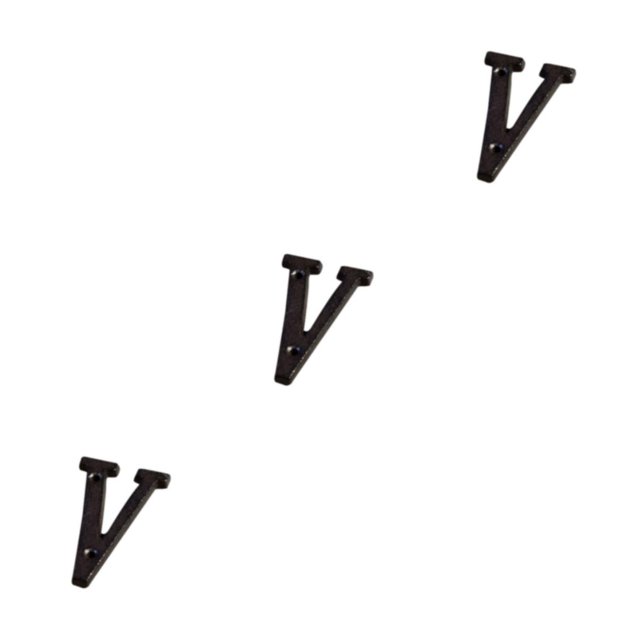 ZheElen Wide Application Metal Letters House Numbers Fade-Resistant And Versatile Black B17--V 3Set
