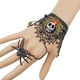 thumbnail image 4 of Ghost Skull Head Araña Cadena de mano Pulsera de dama de encaje negro Accesorios de fiesta de Halloween, 4 of 5