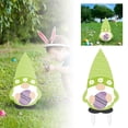 thumbnail image 2 of Decoraciones de Pascua para el jardín Decoración de Pascua con gnomo y huevo para insertar en el suelo Estatua de animal hueca de madera Decoración para crear un ambiente festivo en el jardín, 2 of 7