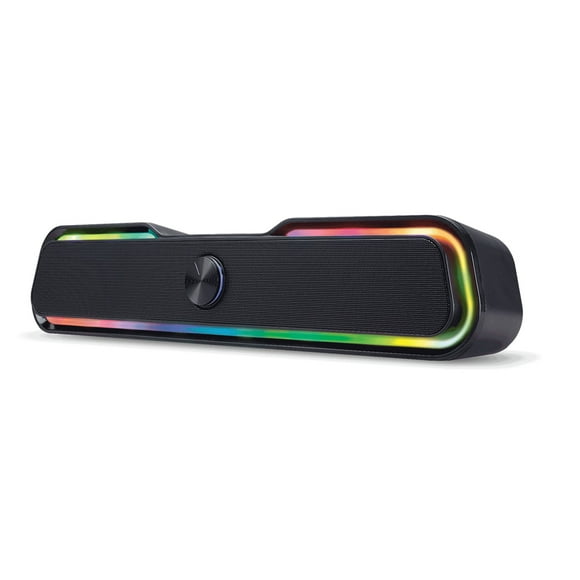 Proscan Wireless 2.0 Channel Bluetooth 17' Sound Bar with LED Lighting & FM Radio, Black
