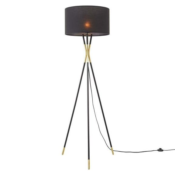 Modway Audrey 1-Light Modern Metal Standing Floor Lamp in Black