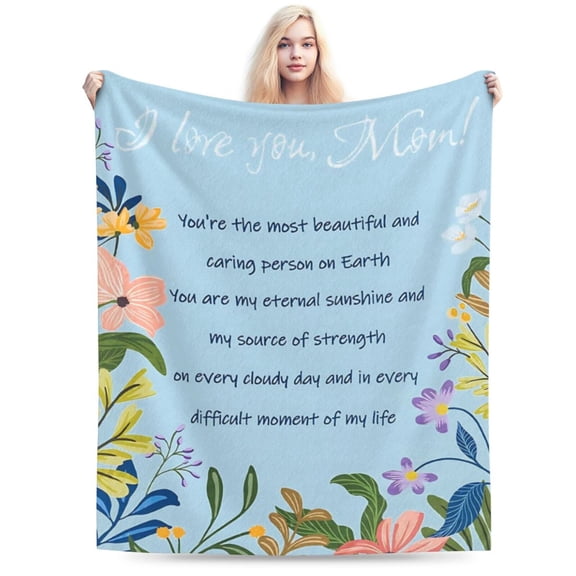 Birthday Gifts for Mom from Daughter Son, Mom Blanket, Gift for Mothers Day Christmas 50x40