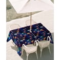 thumbnail image 3 of 54x80 Inch Outdoor Tablecloth with Umbrella Hole Zipper Rectangle Jellyfish Rectangular Tablecloths Outside Waterproof Rainbow Ocean Coastal Animal Dream Starry Sky Patio Table Cover for Picnic Party, 3 of 8