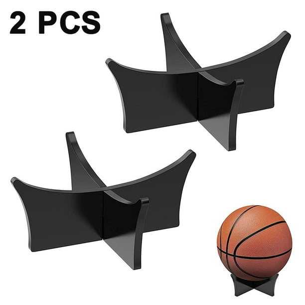 2 Pieces Basketball Stand Holder Football Stand Acrylic Ball Display