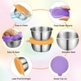 thumbnail image 4 of 1PC Blue Juice Silica Gel Cover For Stainless Steel Cup Silica Gel Cover For Ketchup Seasoning Container Condiment Cups Containers With Lids Stainless Steel Reusable Leakproof Dipping Cups Pink, 4 of 4