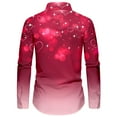 thumbnail image 6 of ChaoLingNeng Valentine's Day Button down Shirts for Men Funny Valentine Heart Rose Print Long Sleeve Shirts Casual Loose Fit Lapel Button Down Dress Shirt, 6 of 6