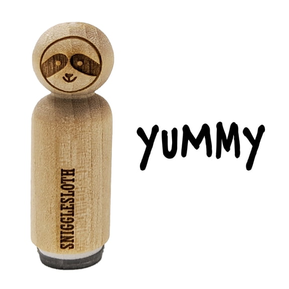 Yummy Fun Text Rubber Stamp for Scrapbooking Crafting Stamping - Small 3/4 Inch