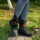 thumbnail image 5 of Nuevas botas de tubo medio de gran tamaño Botas de mujer casuales con tacón de cuña bordado Wmkox8yii sa2795, 5 of 8