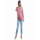 thumbnail image 3 of Playera Maternidad Algodón Manga 3/4 Cómoda Ropa Embarazo Blusa Básica Mujer Casual Color Rosa, 3 of 4