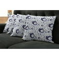 thumbnail image 2 of Ambesonne Watercolor Throw Pillow Cover 4 Pack, Caligraphic Numbers, 16", Blue and White, 2 of 6
