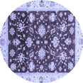 thumbnail image 1 of Ahgly Company Indoor Round Oriental Blue Traditional Area Rugs, 4' Round, 1 of 4