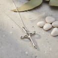 thumbnail image 5 of Cross Infinity Loop Slide .925 Sterling Silver Pendant Necklace, 5 of 9