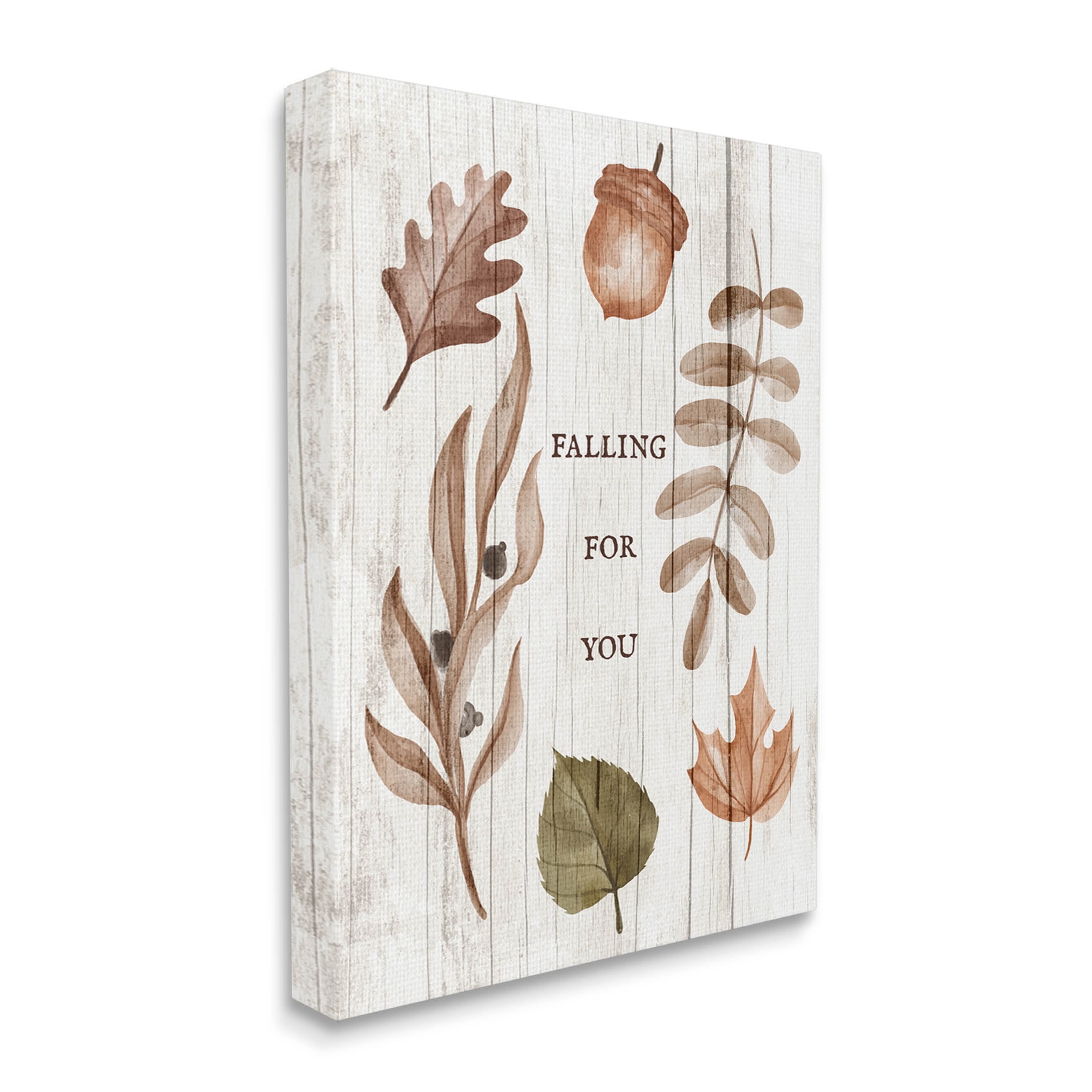 Stupell Industries Falling For You Fall Botanicals Graphic Art Gallery Wrapped Canvas Print Wall Art, Design by Lil' Rue