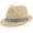 Natural, variant on Panama Jack Women's Fedora Hat - Soft Matte Toyo Straw, Striped Cotton Hat Band, Inner Sweatband, 1 3/4" Brim (Natural)