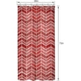 thumbnail image 2 of Watercolor Red Stall Small Half Size Shower Curtain 36x72 Inch RV Single Narrow Chevron Herringbone Striped Geometric Tiny Walkin Stand Up Dorm Decor Fabric Bathroom Set Polyester Waterproof, 2 of 6