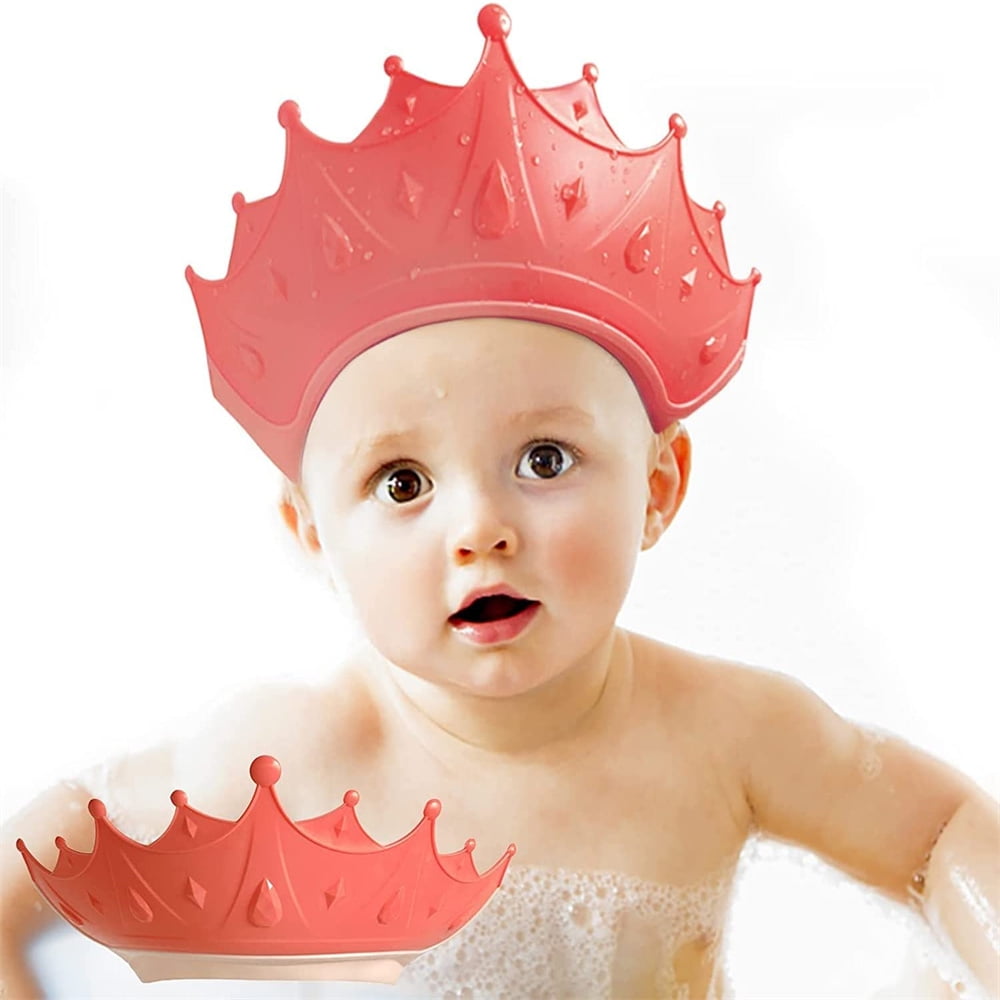 Casewin Baby Bath Shower Cap Children Shampoo Shower Cap Yellow Crown