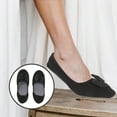 thumbnail image 4 of Women's Portable Folding Travel Slippers 24.5cm, Indoor Silent Sole Cotton Loafers, One Size Fits All, Black Comfort, 4 of 6