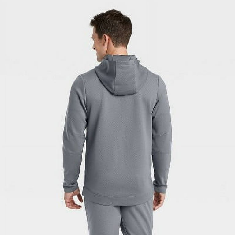 Men's Textured Fleece Preiu Full-Zip Hoodie - All in Motion Size M 